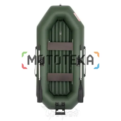 Лодка ПВХ Тонар Шкипер А280НТ НДНД, навесной транец зеленый