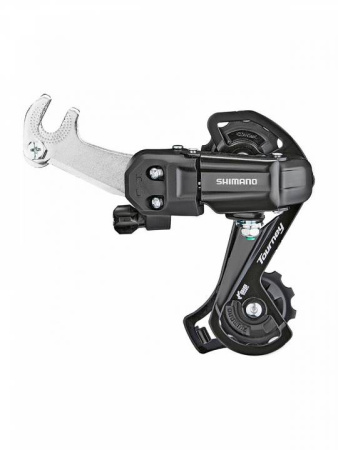 Переключатель задний Shimano (Шимано) Tourney TY200, GS, 6/7ск. крепление на ось, цв. черн., ARDTY200GSLB